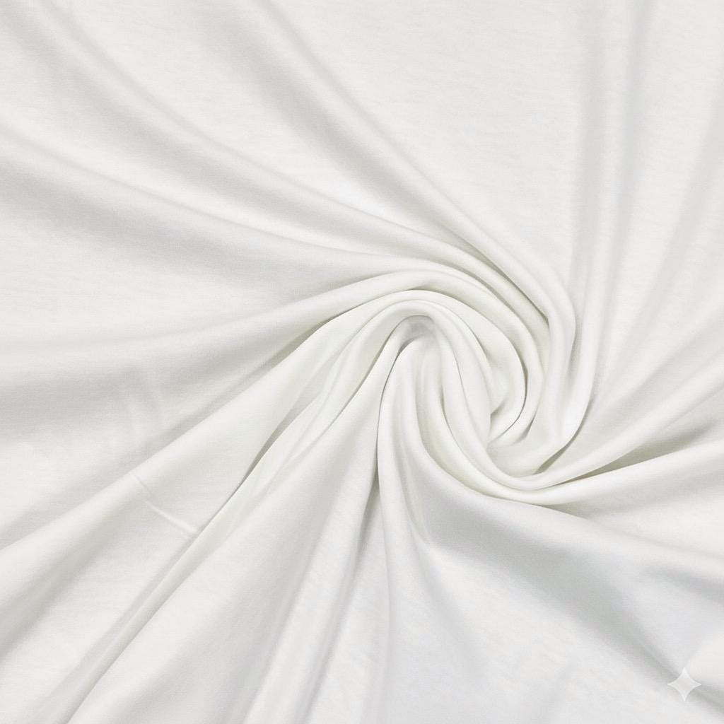 Organic Cotton Spandex Jersey Knit Fabric | Heavy Weight 300gsm, 4-Way Stretch