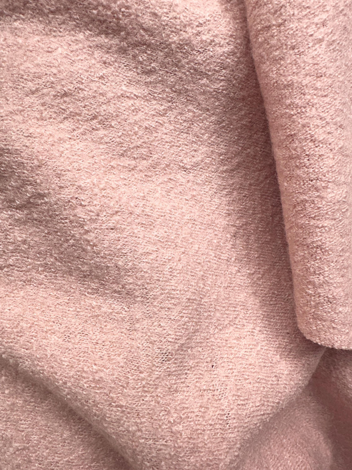Boiled Wool Fabric: Natural White, Warm, Textured - 54" Wide