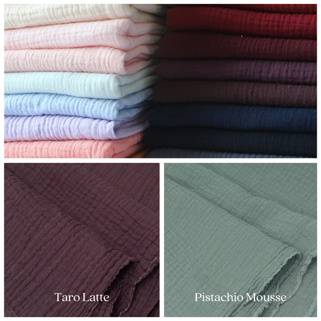 Enzo Organic Cotton Double Gauze Fabric – Premium Organic Muslin for Apparel, Baby & Quilting