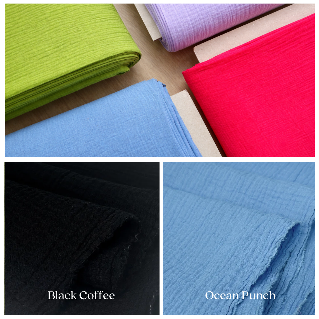 Enzo Organic Cotton Double Gauze Fabric – Premium Organic Muslin for Apparel, Baby & Quilting