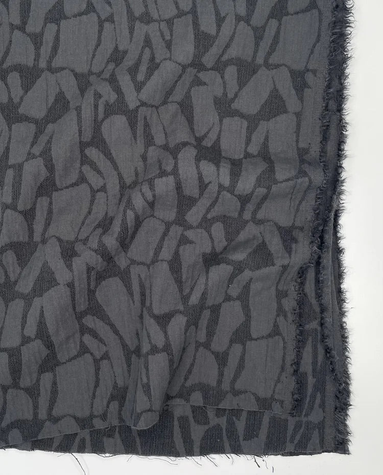 Linen Blend Jacquard Fabric by the Metre | Textured Cotton Rayon Linen Woven Fabric