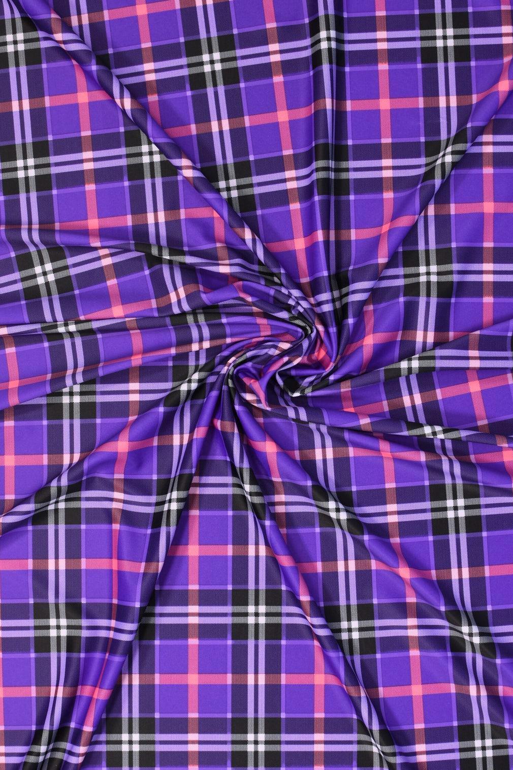 Stretch Plaid Fabric: Nylon Spandex Blend, 60 Wide - Dance & Costume