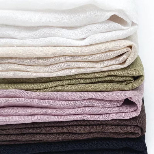 Aurelia 100% Linen Gauze Fabric – Lightweight, By the Metre