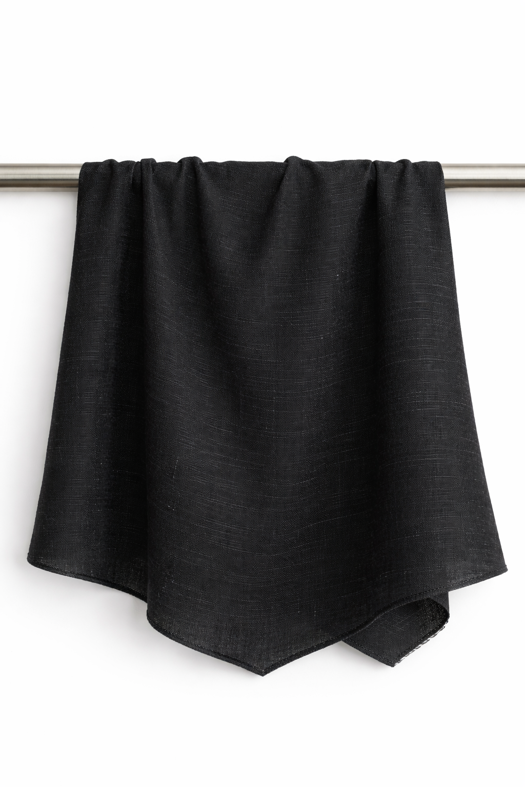 Sage Green and Black TENCEL™ Lyocell Linen Slub Fabric | 200 GSM, Soft Drapey