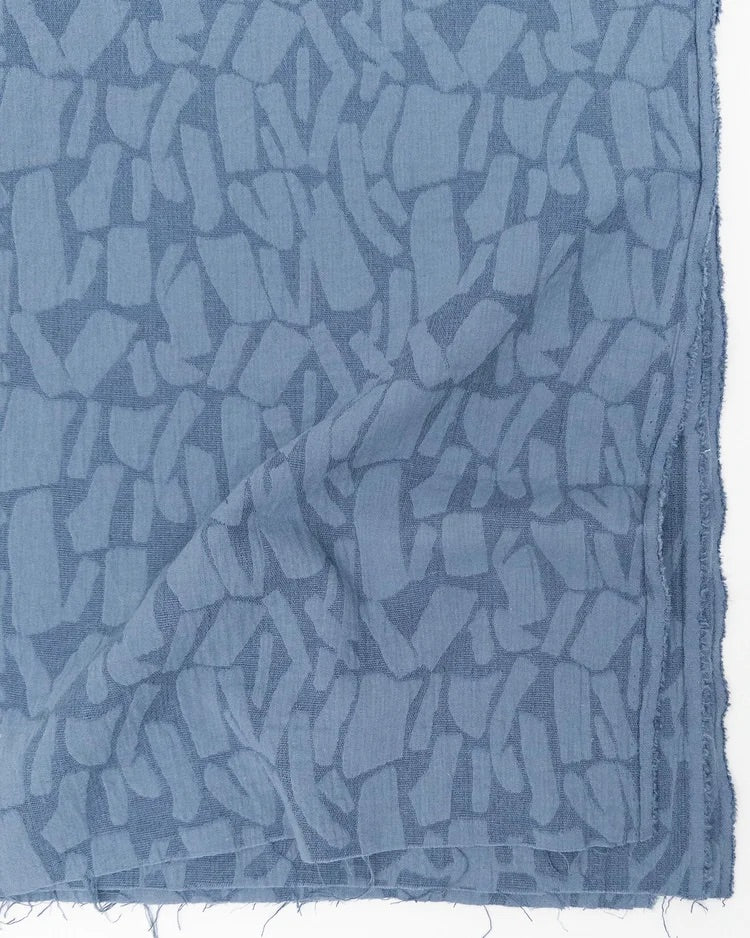 Linen Blend Jacquard Fabric by the Metre | Textured Cotton Rayon Linen Woven Fabric