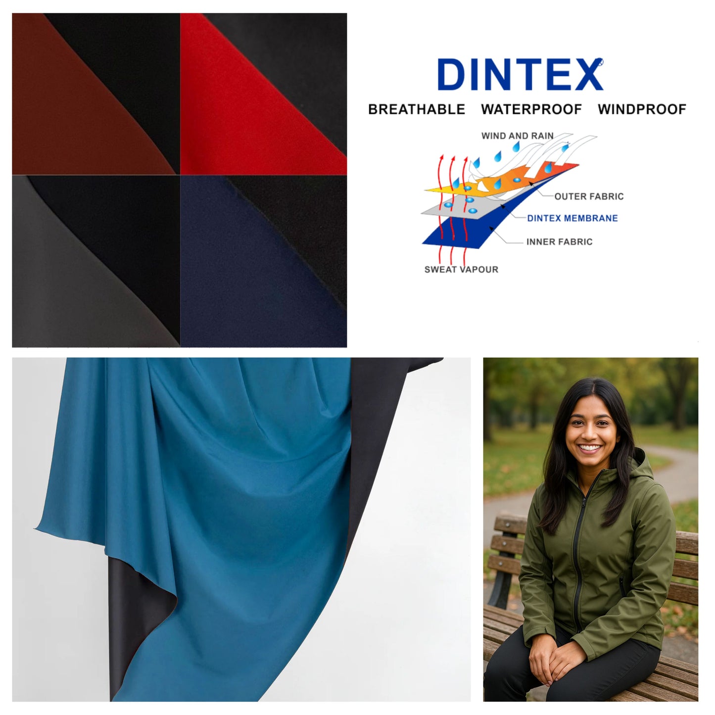 Dintex Waterproof Softshell – Fleece Back Technical Fabric | 320 GSM