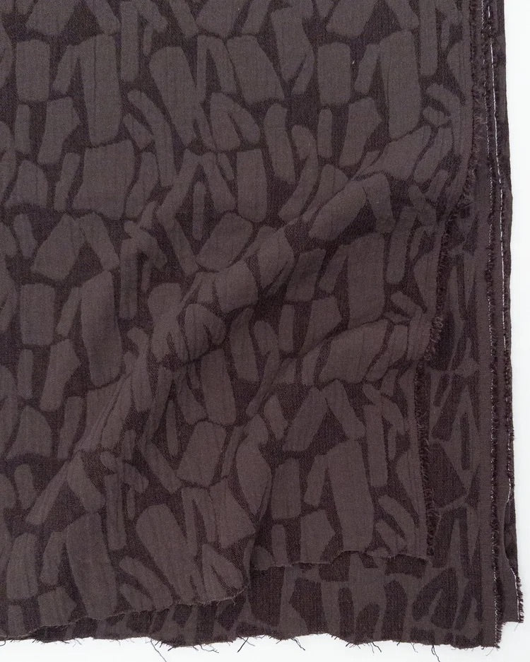 Linen Blend Jacquard Fabric by the Metre | Textured Cotton Rayon Linen Woven Fabric