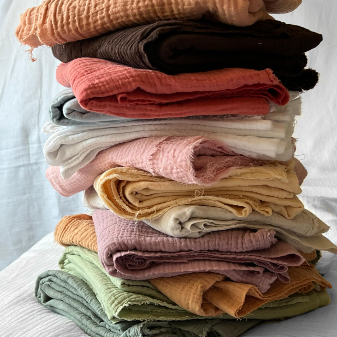 Enzo Organic Cotton Double Gauze Fabric – Premium Organic Muslin for Apparel, Baby & Quilting