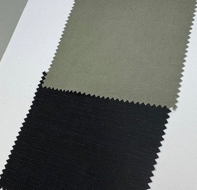 Sage Green and Black TENCEL™ Lyocell Linen Slub Fabric | 200 GSM, Soft Drapey