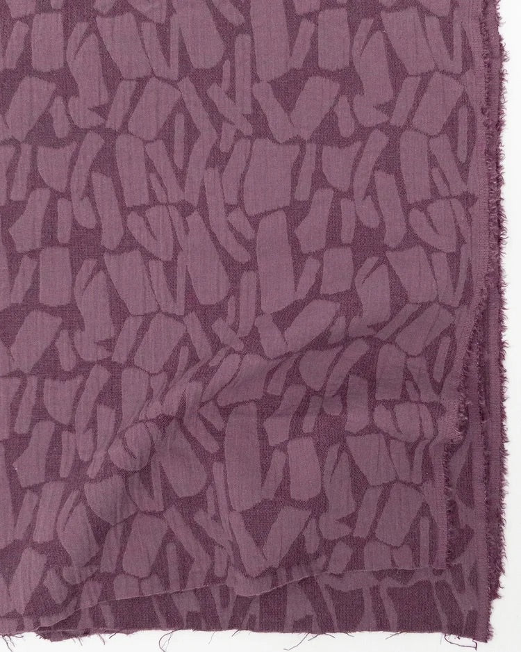 Linen Blend Jacquard Fabric by the Metre | Textured Cotton Rayon Linen Woven Fabric