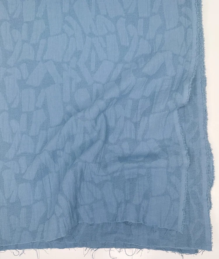 Linen Blend Jacquard Fabric by the Metre | Textured Cotton Rayon Linen Woven Fabric