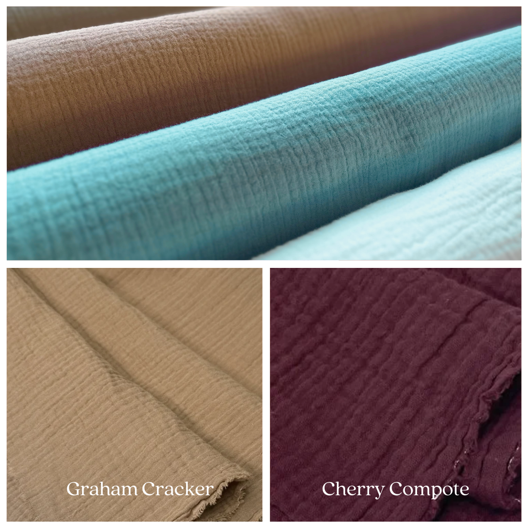 Enzo Organic Cotton Double Gauze Fabric – Premium Organic Muslin for Apparel, Baby & Quilting