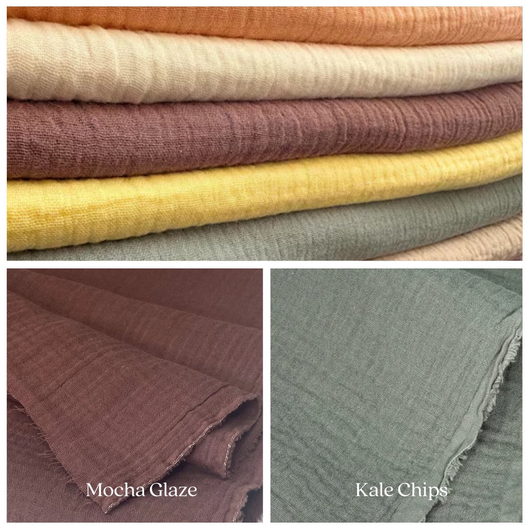 Enzo Organic Cotton Double Gauze Fabric – Premium Organic Muslin for Apparel, Baby & Quilting