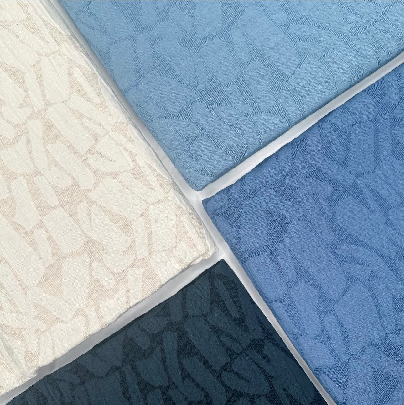 Linen Blend Jacquard Fabric by the Metre | Textured Cotton Rayon Linen Woven Fabric