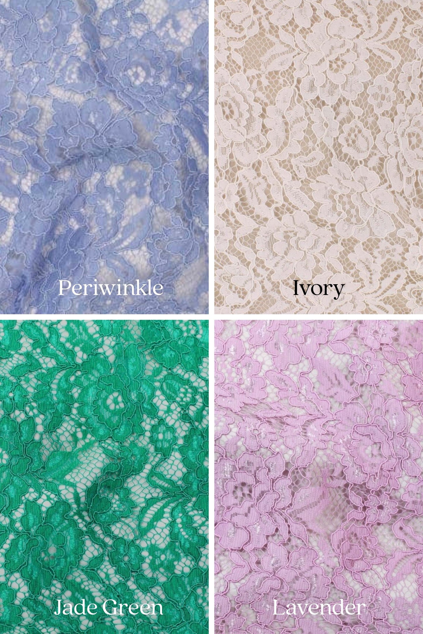 Floral Cotton Blend Lace Fabric: 54" Wide, Lightweight Non-Stretch