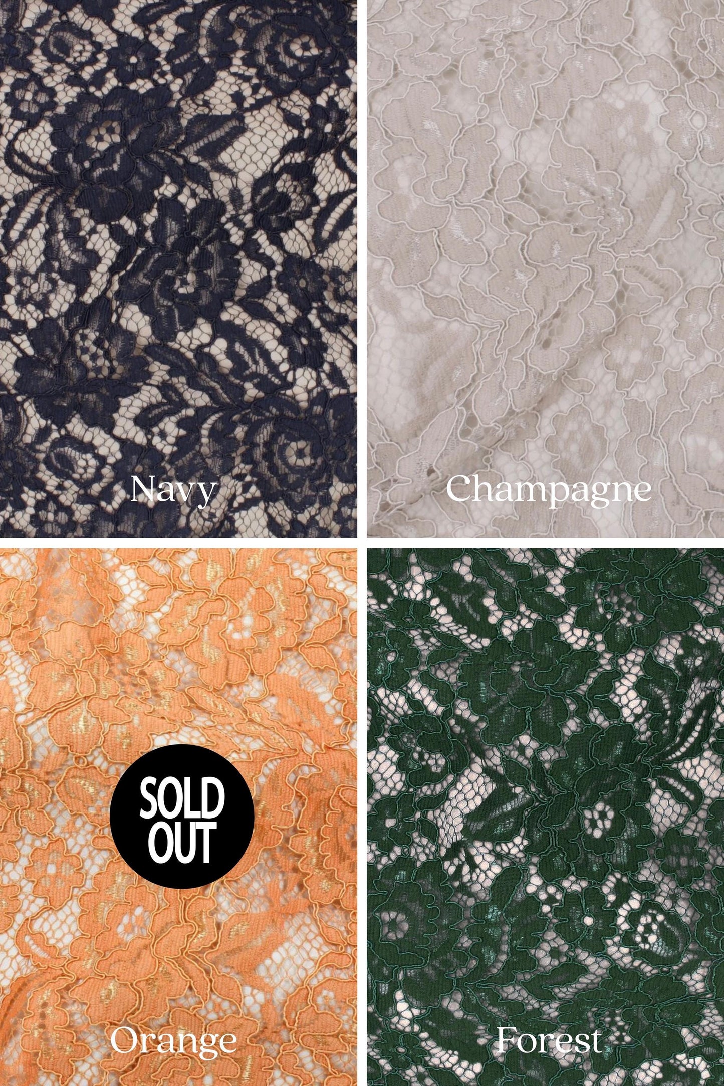 Floral Cotton Blend Lace Fabric: 54" Wide, Lightweight Non-Stretch