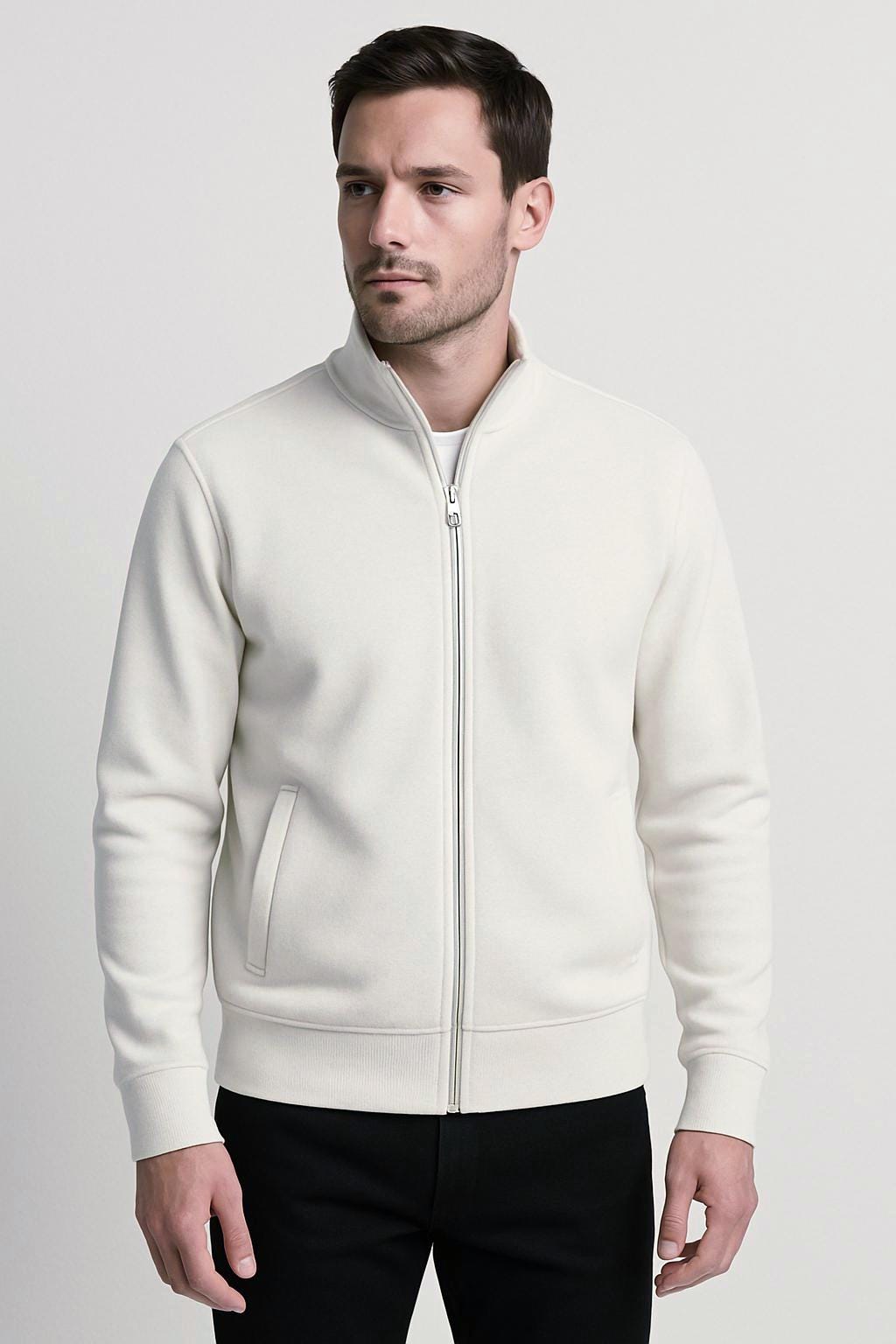 Organic Cotton Spandex Jersey Knit Fabric | Heavy Weight 300gsm, 4-Way Stretch