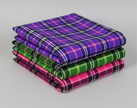Stretch Plaid Fabric: Nylon Spandex Blend, 60 Wide - Dance & Costume