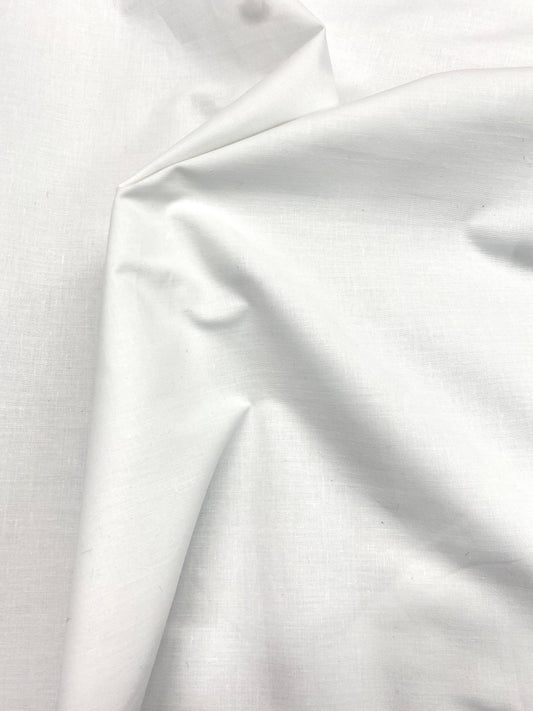Extra-Wide 110-Inch Cotton Fabric: White & Beige Drapery, Bedding, Crafts - Oeko Tex Certified