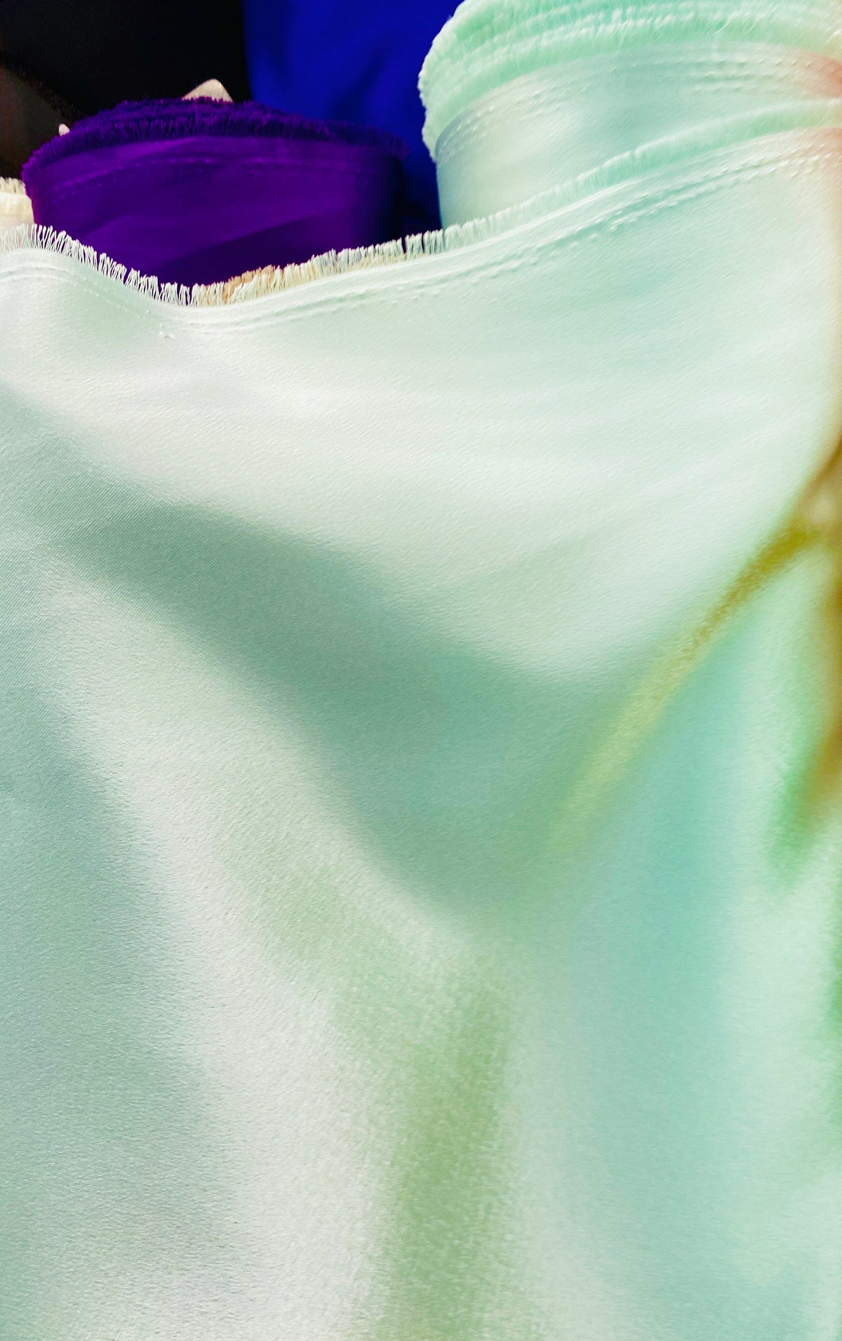 Silky Charmeuse Satin Fabric: Lightweight Drapey Polyester, Sold by the Yard