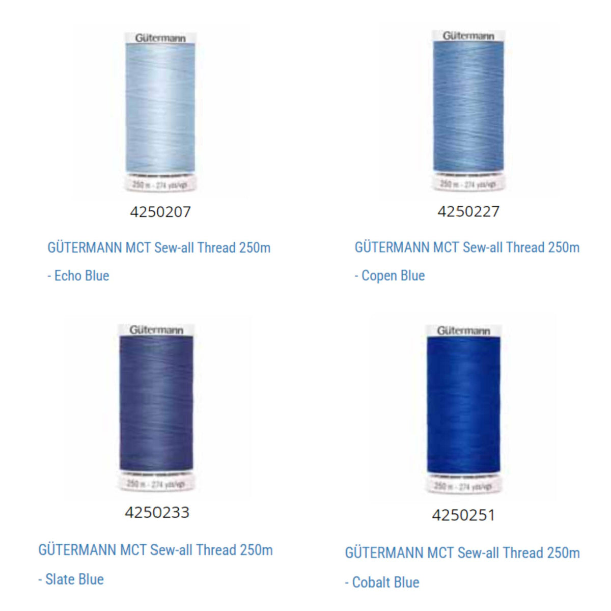 Gutermann Sew-All Thread: 250m All-Purpose Polyester Sewing Thread