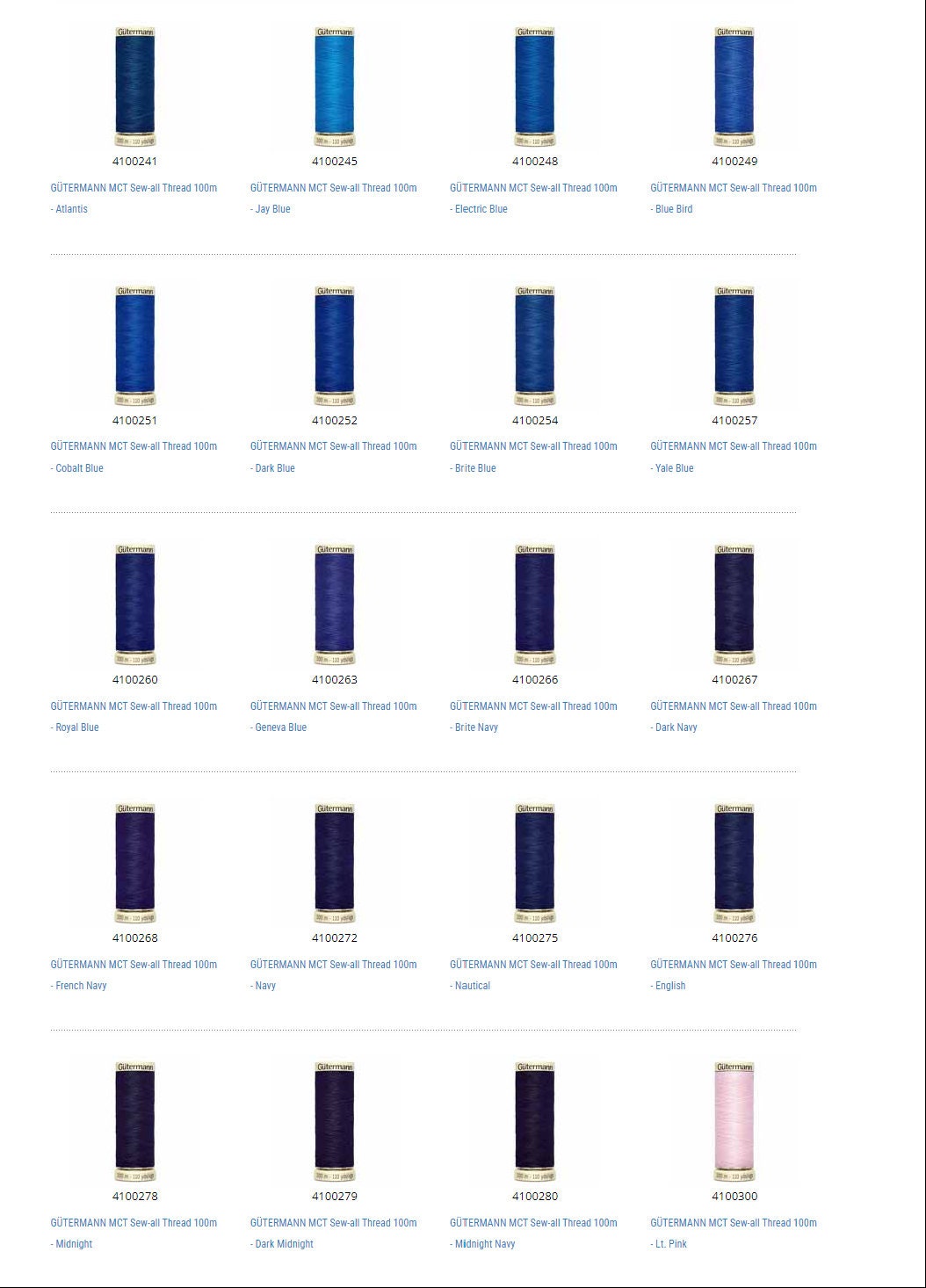 Gutermann Sew-All Thread 100m - All-Purpose Polyester Thread for Sewing, Quilting, Repairs and Craft