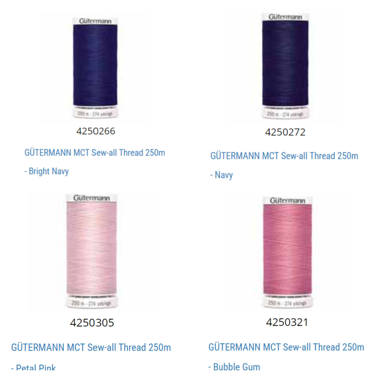 Gutermann Sew-All Thread: 250m All-Purpose Polyester Sewing Thread