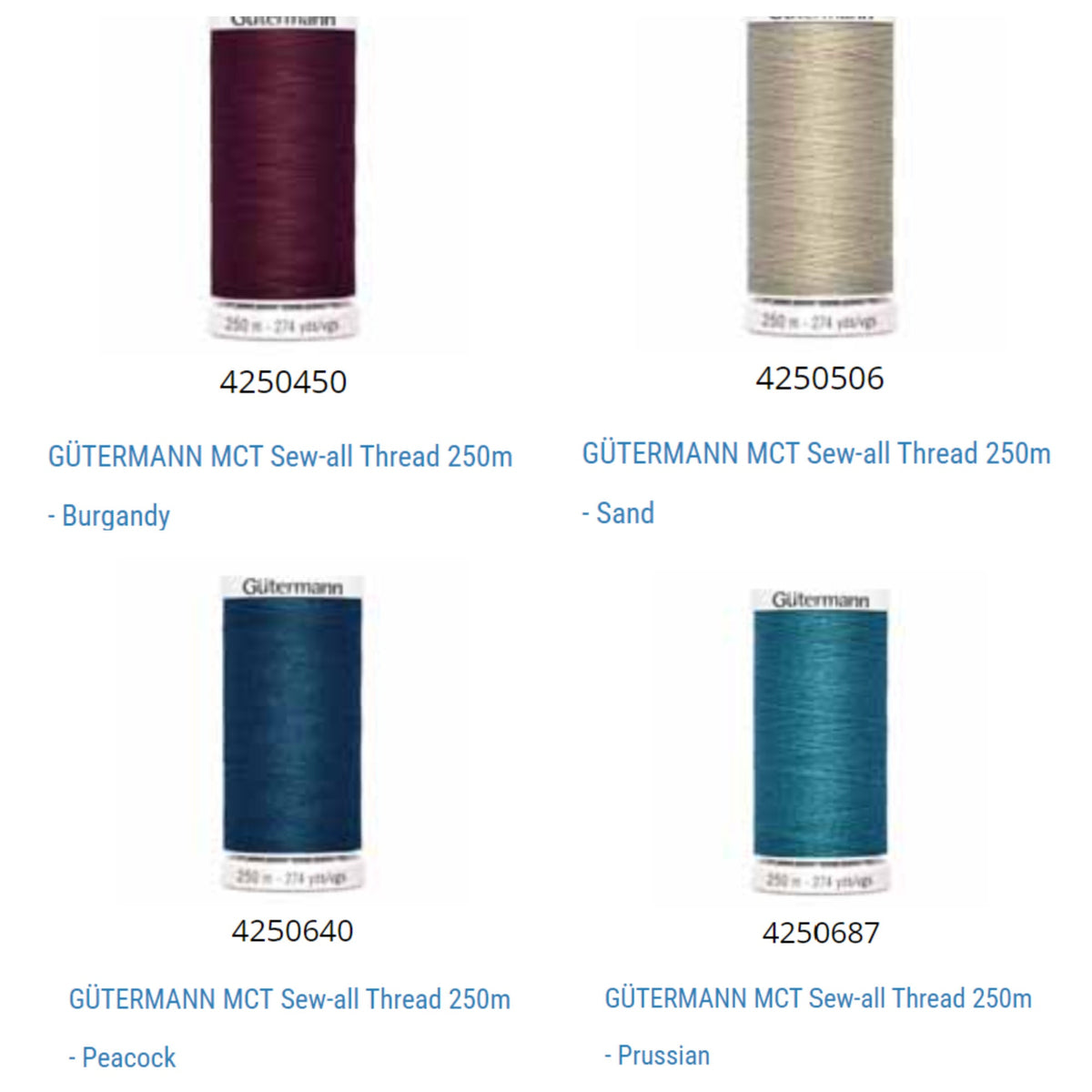 Gutermann Sew-All Thread: 250m All-Purpose Polyester Sewing Thread