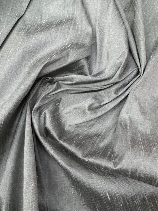 Indian Dupioni Silk Fabric: Textured Crisp Drape, By The Yard