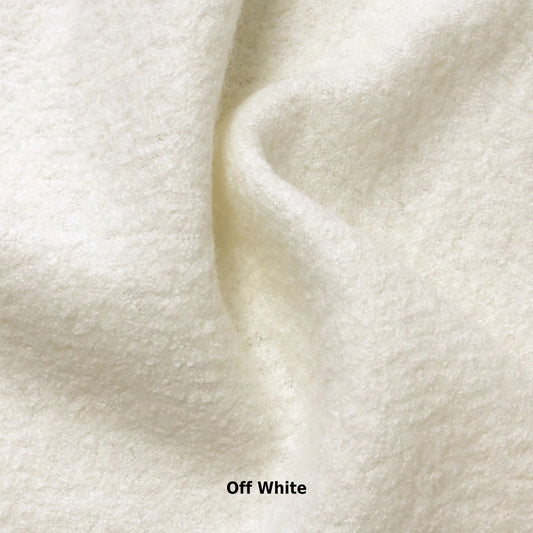 Boiled Wool Fabric: Natural White, Warm, Textured - 54" Wide