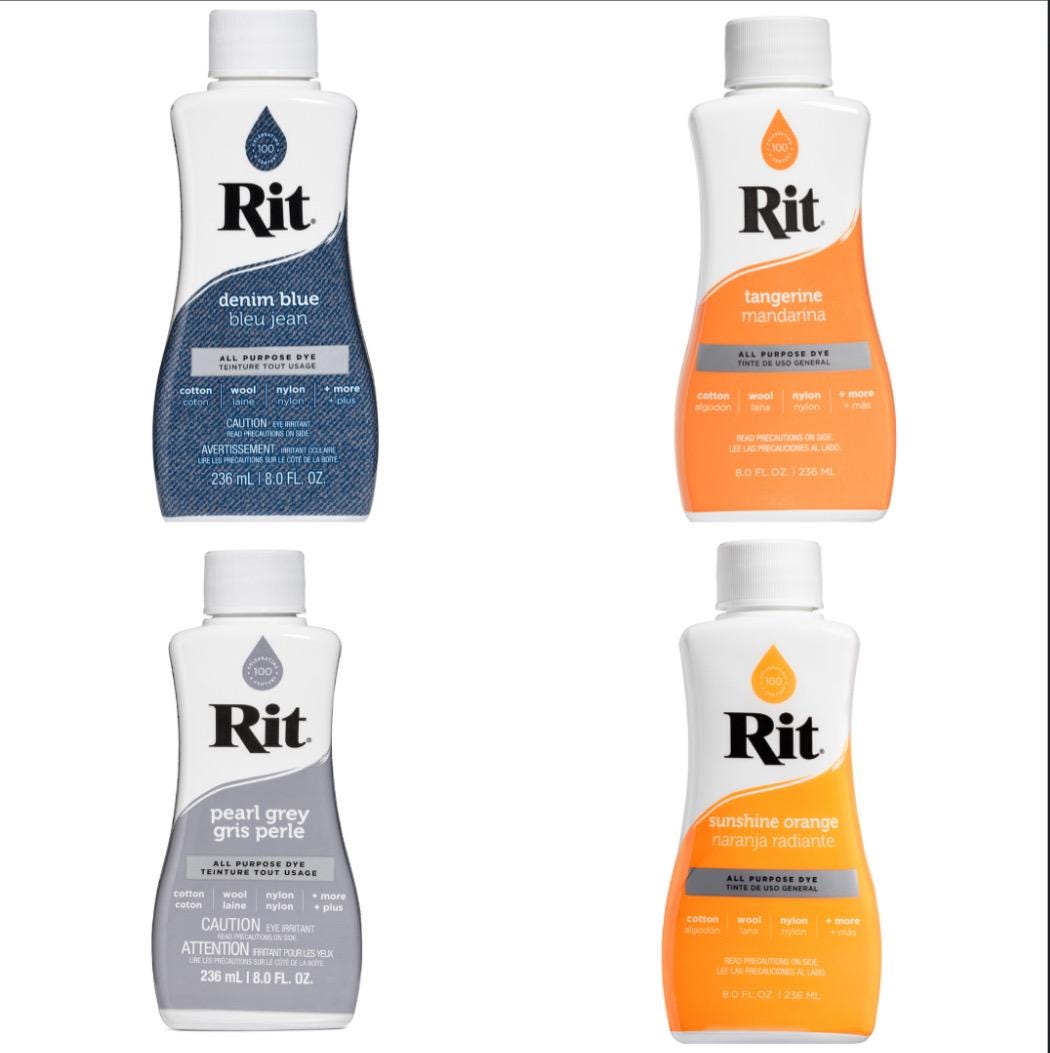 Rit All-Purpose Liquid Fabric Dye: Cotton, Nylon, Rayon - 8oz