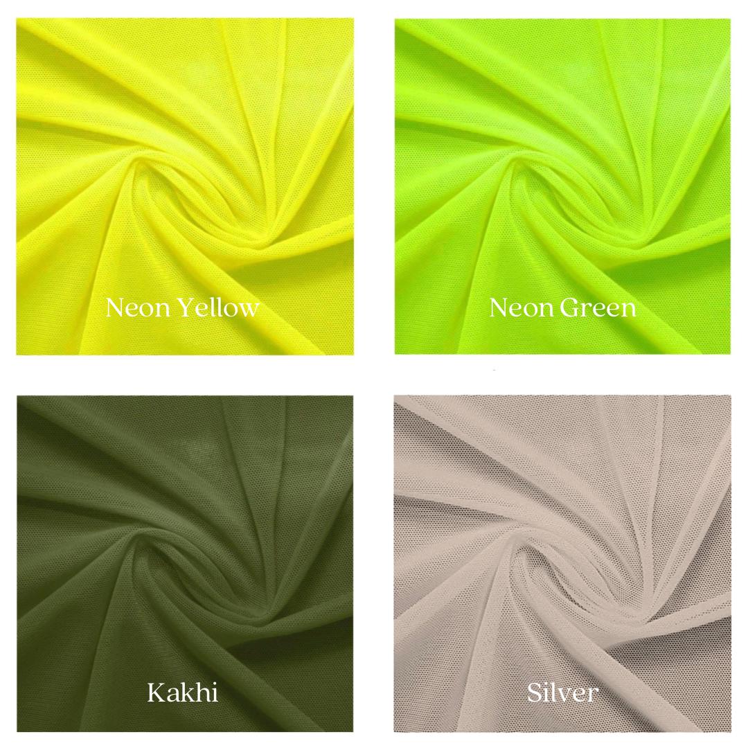 Nylon Stretch Mesh Fabric - Lightweight & Stretchy for Apparel, Costumes, Dancewear, and Crafts