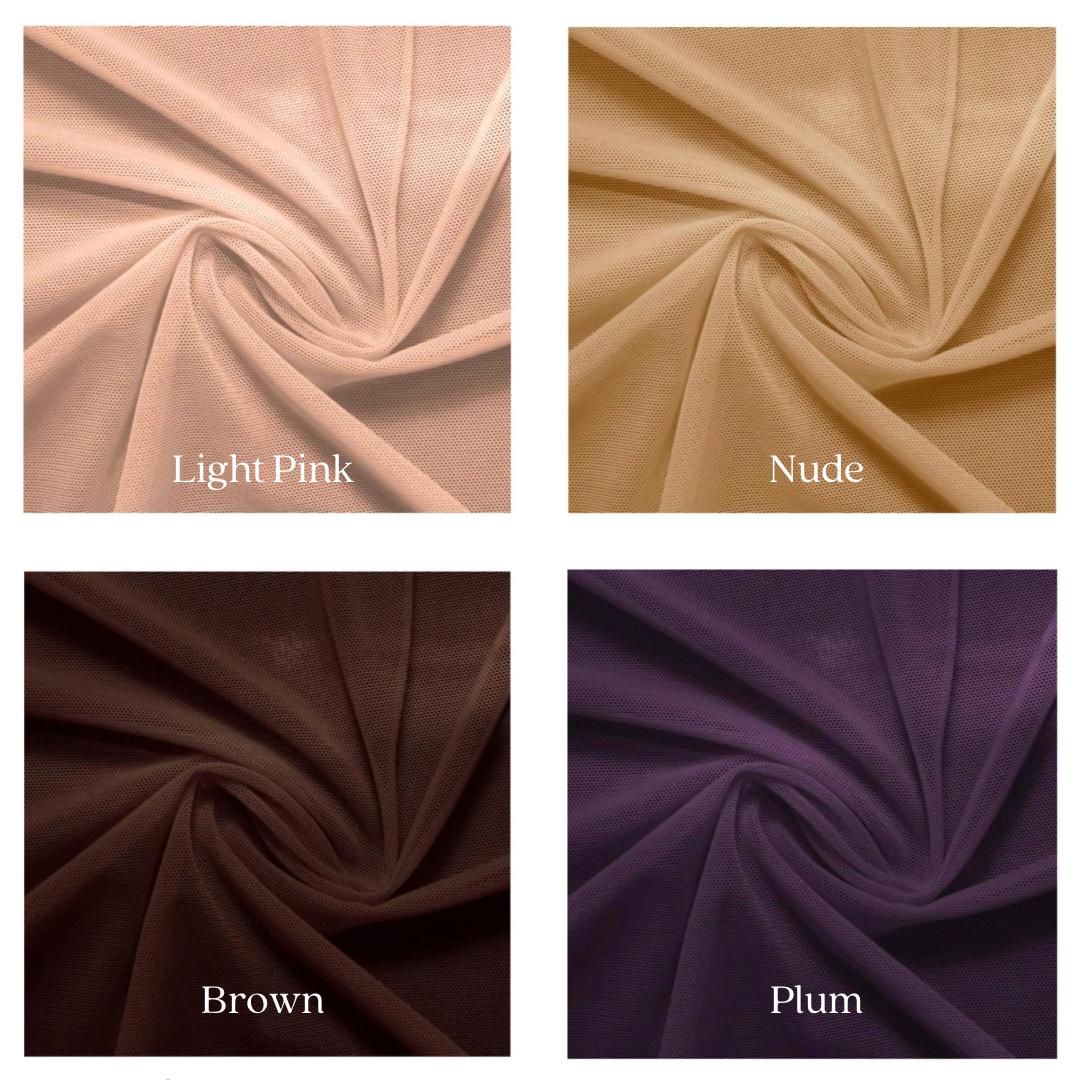 Nylon Stretch Mesh Fabric - Lightweight & Stretchy for Apparel, Costumes, Dancewear, and Crafts