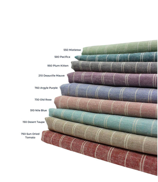 Hemp Organic Cotton Stripe Fabric: Lightweight Woven Material