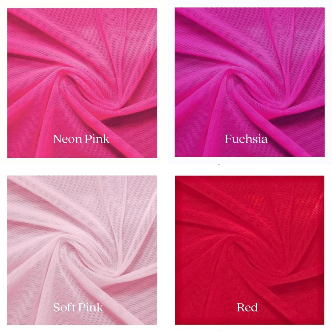 Nylon Stretch Mesh Fabric - Lightweight & Stretchy for Apparel, Costumes, Dancewear, and Crafts