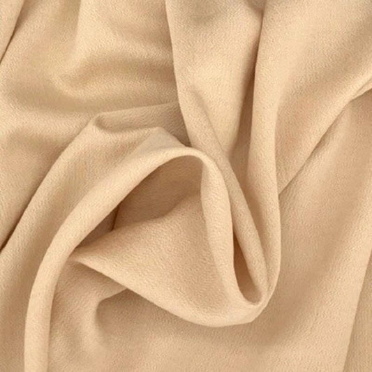 Sand Beige Linen Blend Fabric: Soft Lightweight Viscose Nylon, 58" Wide