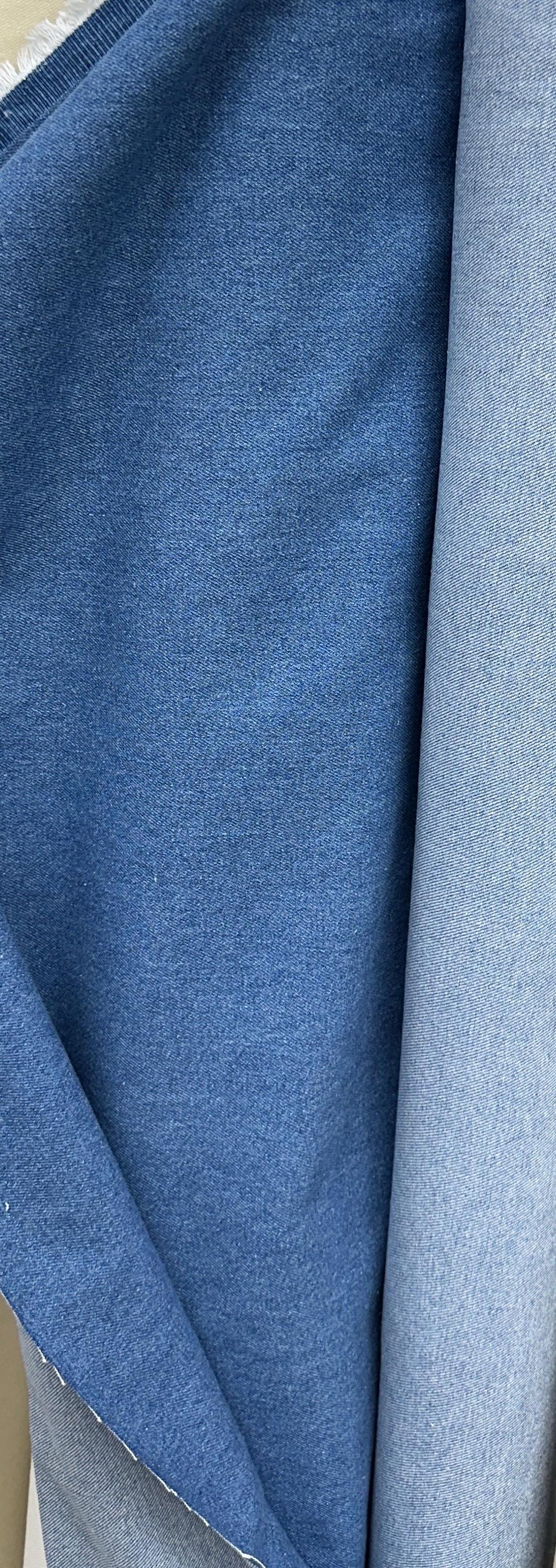 10 oz Blue Denim Fabric - 100% Cotton, Medium Weight, Durable for Apparel and Crafts