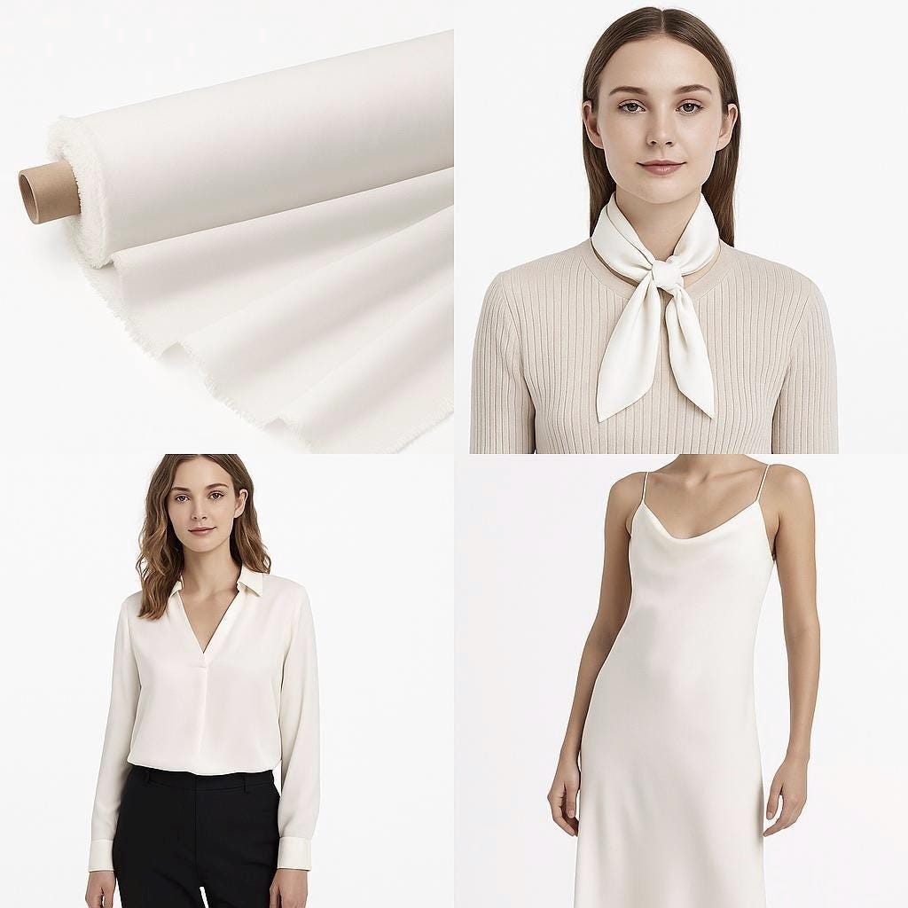 Silk Crepe Fabric: 54" Wide, PFGD, OEKO-TEX Certified