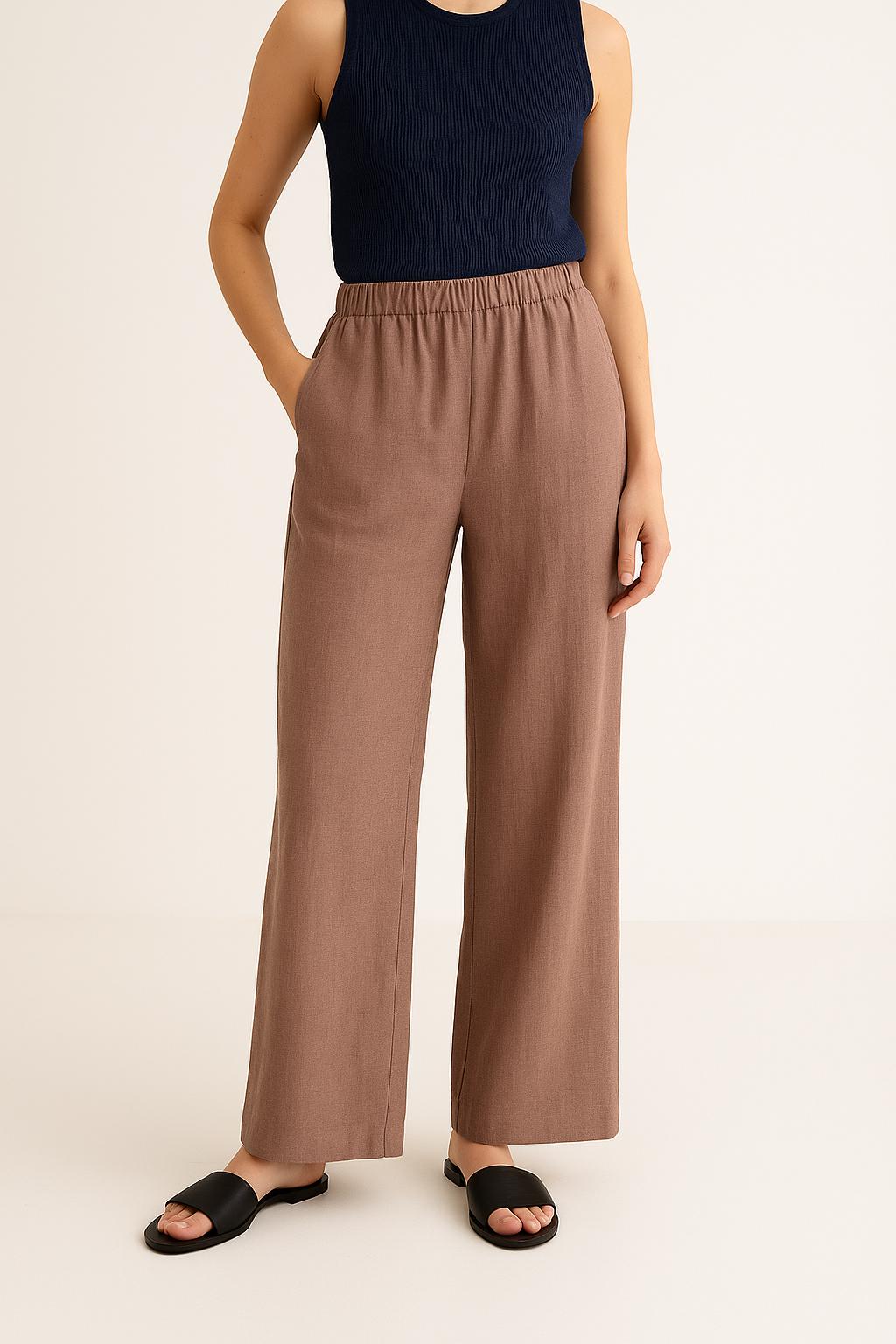 Linen Viscose Noil Fabric: Midweight Slub Texture, Oeko-Tex Certified