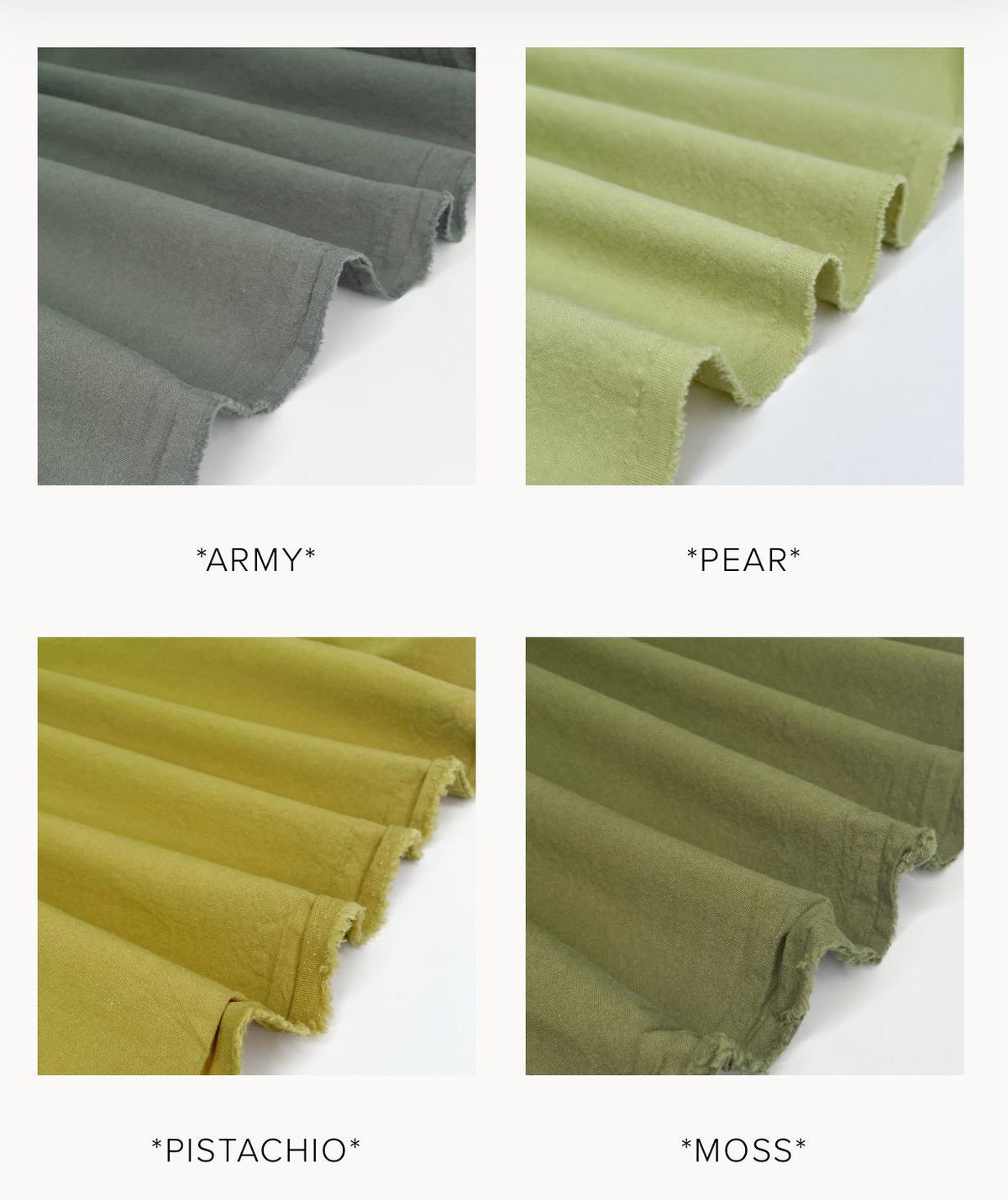 Sandwashed Cotton Fabric: Lightweight 160 GSM, 57" Wide