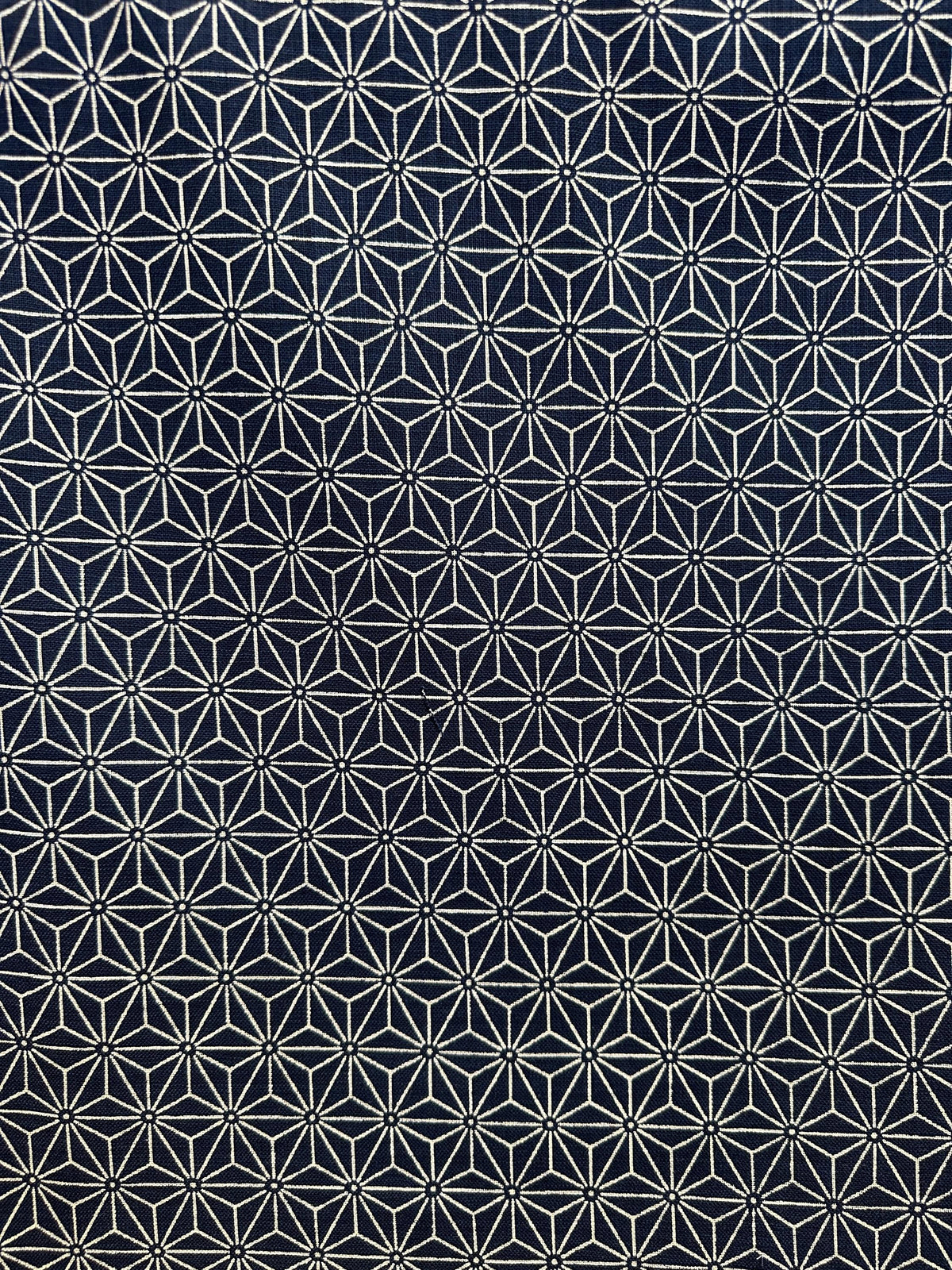 Sevenberry Japanese Cotton Fabric: Asanoha Indigo Print, Quilting & Sewing