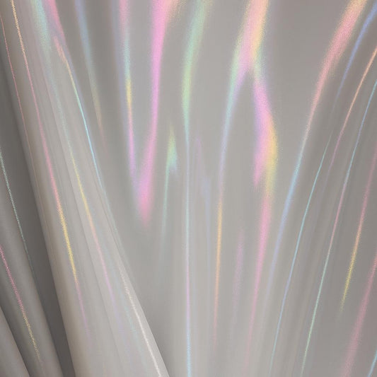 Iridescent Holographic Fabric: 4-Way Stretch Nylon Spandex - 60" Wide