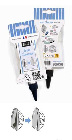 Odif Hot Iron Cleaner: Removes Fusible Residue, Safe for Irons (60 g Pouch)