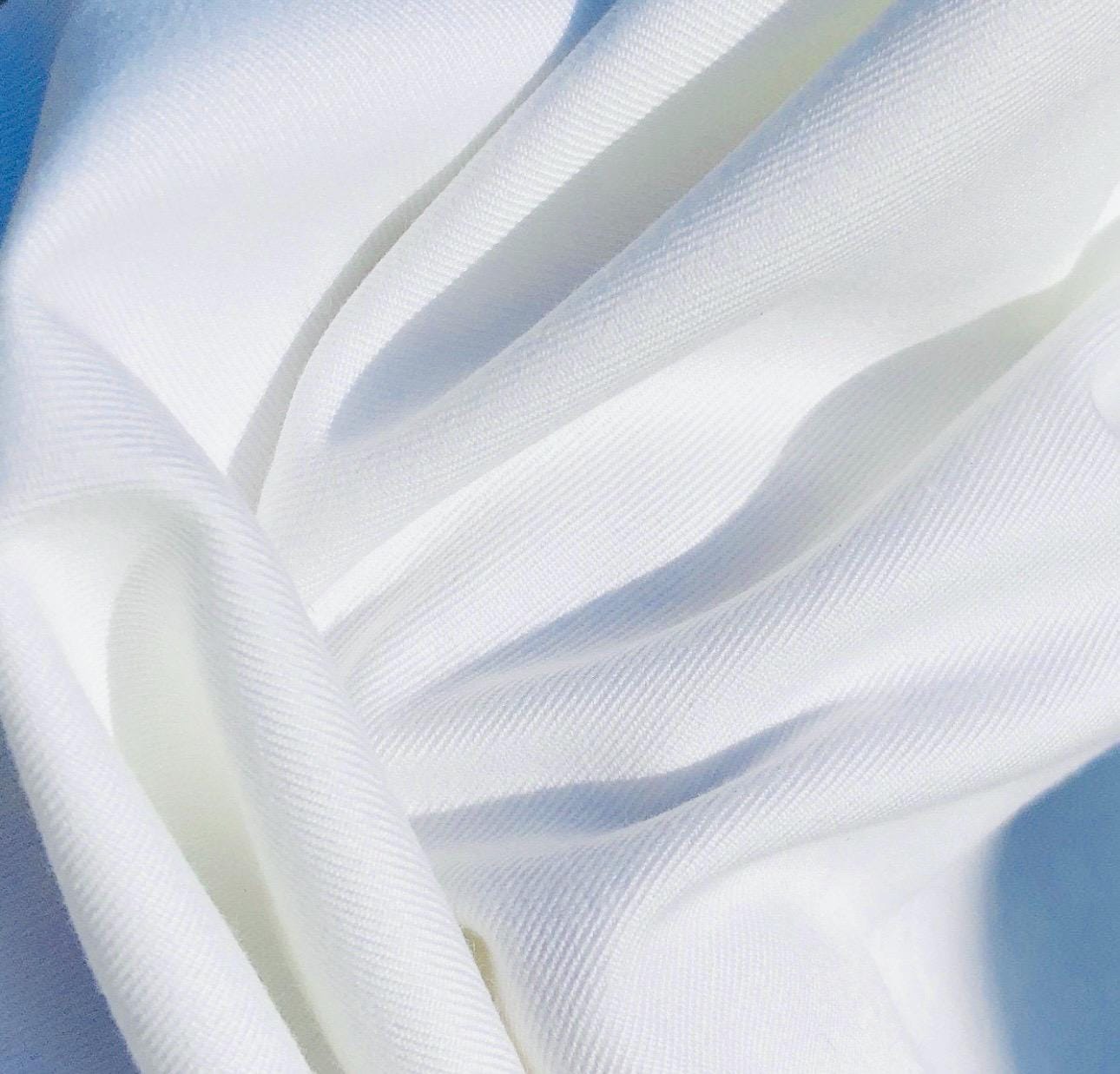 Black and White Twill Fabric: 65/35 Poly-Cotton Blend, 57" Wide