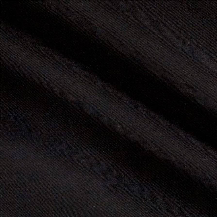 Black and White Twill Fabric: 65/35 Poly-Cotton Blend, 57" Wide