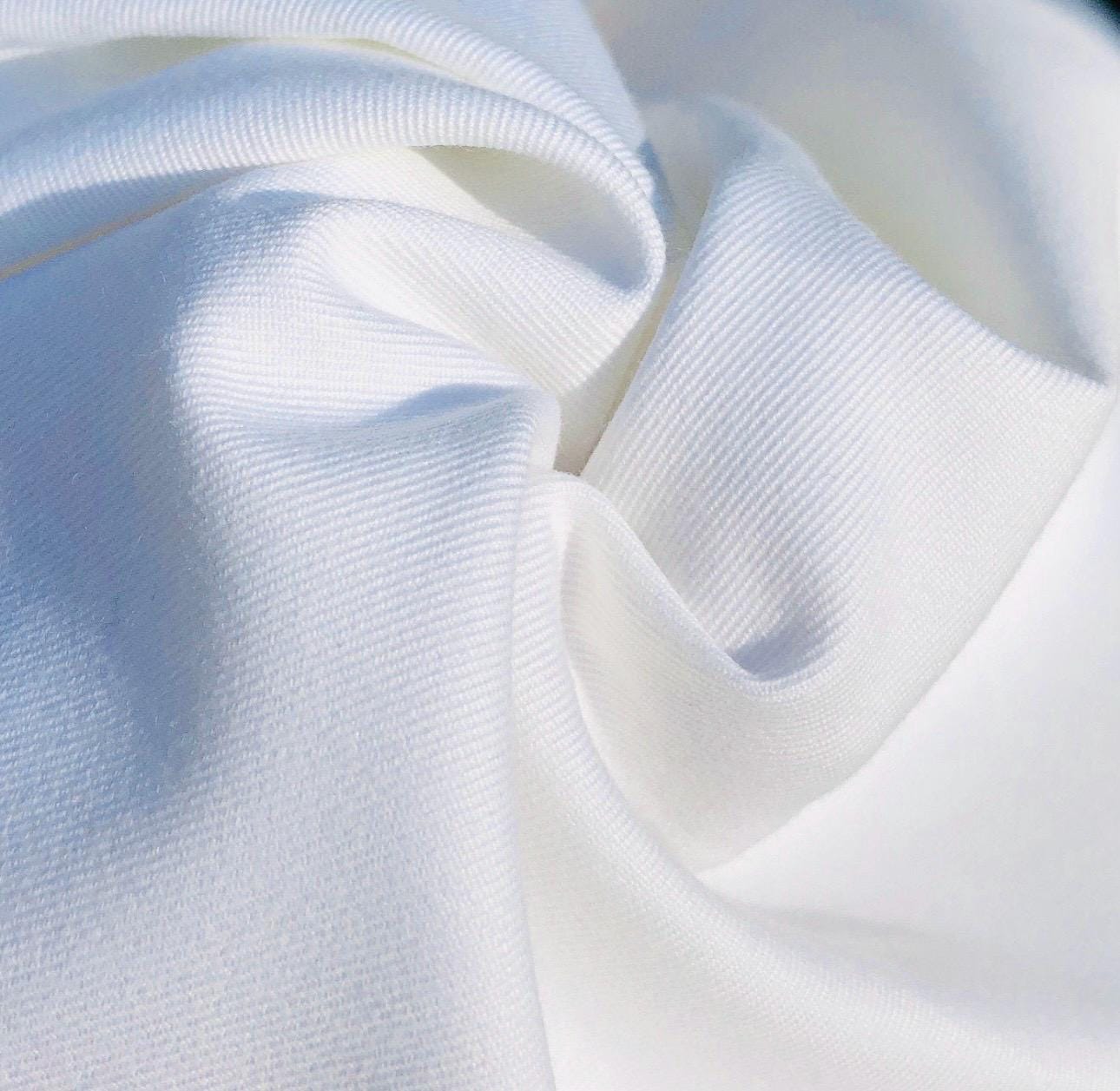 Black and White Twill Fabric: 65/35 Poly-Cotton Blend, 57" Wide