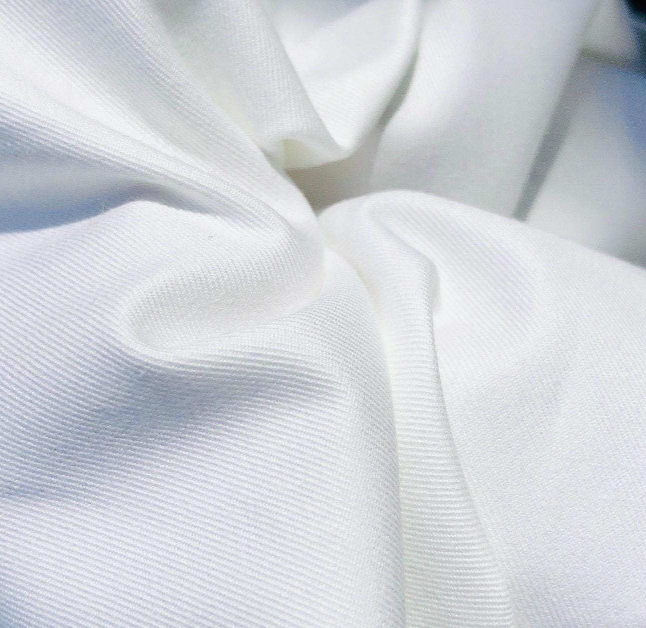 Black and White Twill Fabric: 65/35 Poly-Cotton Blend, 57" Wide