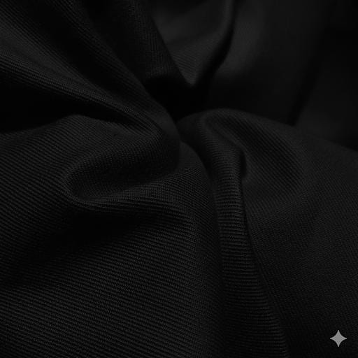 Black and White Twill Fabric: 65/35 Poly-Cotton Blend, 57" Wide