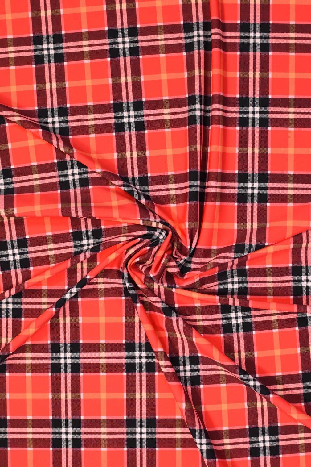 Stretch Plaid Fabric: Nylon Spandex Blend, 60" Wide - Dance & Costume