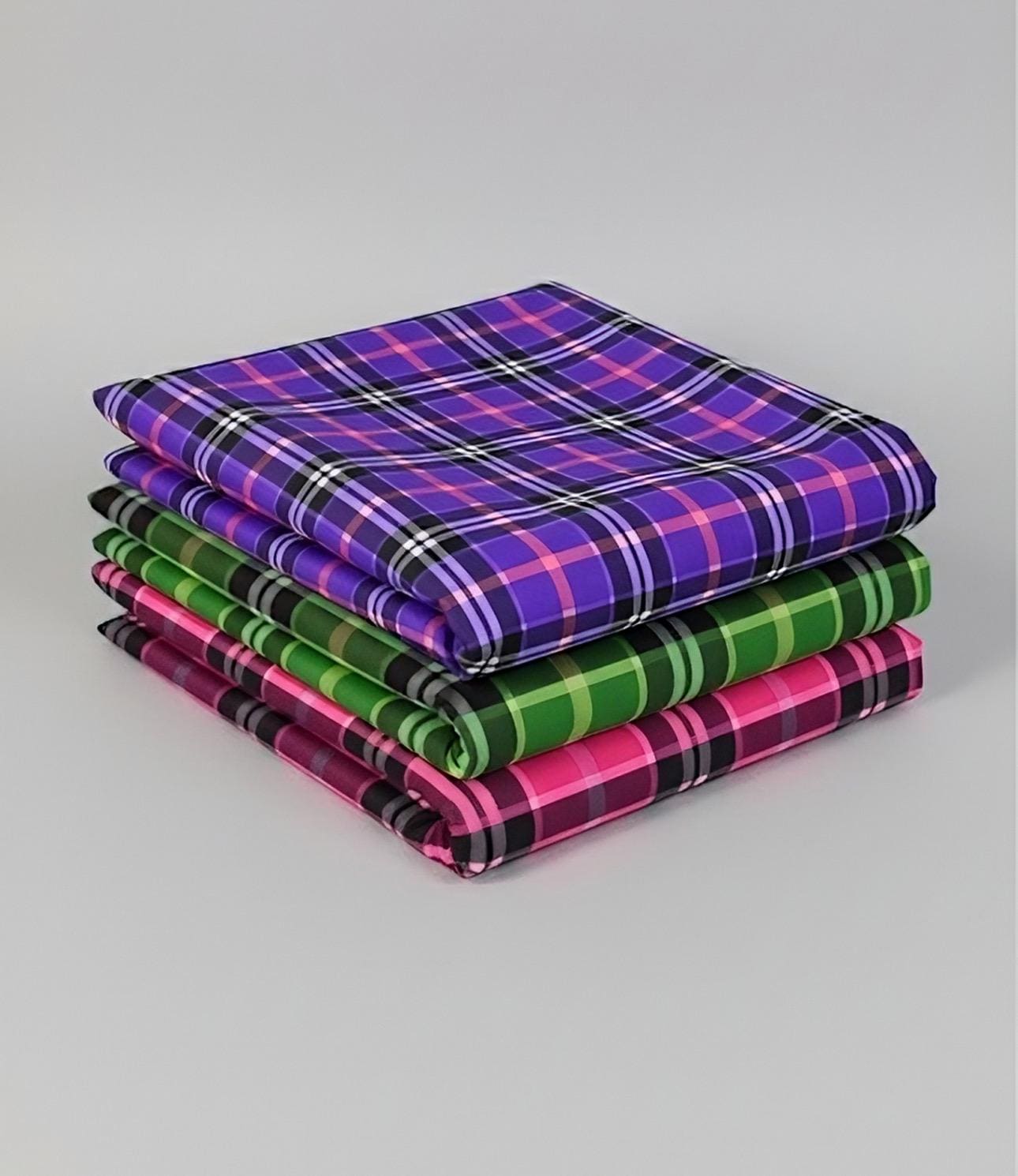 Stretch Plaid Fabric: Nylon Spandex Blend, 60" Wide - Dance & Costume